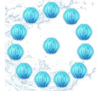KLVGTIFS 12 Pièces Anti Poil Machine à Laver, Réutilisable Attrape Poils Machine a Laver, Balle de Lavage pour Cheveux, Débris Coton, Vêtements et la Literie, Sèche-Linge, Bleu