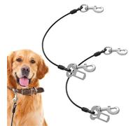 KLVGTIFS 2 Pièces Ceintures de Sécurité pour Chien, Anti Morsure Laisse pour Chien, Harnais de Voiture, Cordes D'extension de Laisse avec Crochet Pivotant à 360 Degrés, Résistant à la Mastication