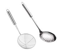 KLVGTIFS 2 Pièces Écumoire Araignée de Cuisine en Acier Inoxydable 12 cm | Passoire Araignée avec Manche Haute Résistance à Chaleur, Écumoire pour Cuisiner Frire Servir Aliments Spaghettis Nouilles