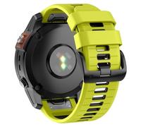 KLVN Bracelet de montre 22 mm pour Garmin Fenix 7 Pro/ 7/ 6/ 6 Pro/ 5/Epix Pro 47 mm, bracelets de rechange QuickFit en silicone 22 mm pour Garmin Forerunner 965/955/945/935(Lime Black)