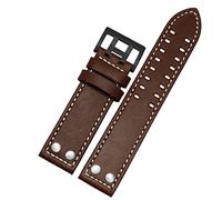 KLVN Bracelet de montre en cuir véritable pour HAMILTON H760250 H77616533 Bracelet de montre de marque 20 mm 22 mm avec fermoir à bouton, 20 mm, Agate