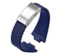 KLVN Bracelet en caoutchouc fluoré pour Tissot PRX série Super Player 35mm 40mm femmes hommes FKM à dégagement rapide boucle pliante bracelet de montre 11mm 12mm(Royal blue,11mm)