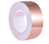 KLVN Copper Foil Tape Conductive Adhesive, for EMI Shielding, Electrical Repairs, Stained Glass, Paper Circuits, Grounding (Color : Foil Conductive, Size : 10M_40MM)