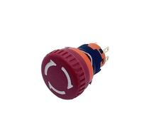 KLVN Interrupteur à bouton rotatif d'arrêt d'urgence, montage de 16mm, 2NC, deux Mini arrêt champignon à quatre pieds normalement fermés