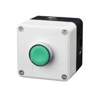 KLVN Nouveau XB2 bouton en métal interrupteur boîte de commande démarrage arrêt symbole d'identification industrielle auto-réinitialisation circulaire interrupteur d'arrêt d'urgence(1Hole)