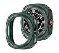 KLVN Protecteur d'écran pour Samsung Galaxy Watch Ultra, boîtier 47mm, accessoires, cadre PC rigide, pare-chocs de protection pour Galaxy Watch Ultra(Green)