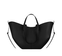 KLVN Sac à main élégant de style classique de grande capacité, sac à bandoulière rétro, européen, américain, niche, seau, aisselle, sac fourre-tout tendance, Noir , 53-10.5-32cm