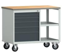 KLW LUTZ Établi PW 700 l1000xP620xH805 mm hêtre Multiplex gris clair / gris a...