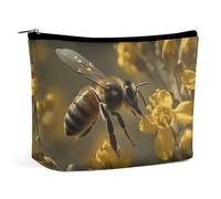 KLWQR Bees in The Wild Trousse de maquillage pour sac à main étanche avec fermeture éclair - Trousse de toilette de voyage pour femme - Style unique, Style :, Taille unique