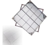 KLWQR Couvercle de Regard et Cadre, Grille de Drainage Extérieure en Acier Inoxydable 304, Plaque Egout de Fosse Septique Carré Encastré Invisible pour Jardin et Trottoir(70x70x5 cm/28x28x2 in)