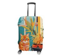 KLWQR Housse de bagage avec illustration de chat - Résistante à la poussière - Housse de protection élastique pour valise de 48,3 à 81,3 cm, Style :, M