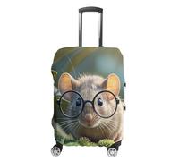 KLWQR Housse de protection élastique pour valise de voyage avec lunettes de Guinée - Anti-poussière - Convient aux bagages de 48 à 81 cm, Style :, S