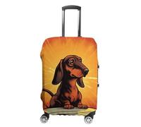 KLWQR Housse de protection élastique pour valise de voyage avec motif teckel - Anti-poussière - Convient aux bagages de 48,3 à 81,3 cm, Style :, L