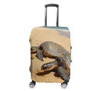 KLWQR Housse de protection élastique pour valise de voyage - Motif tortues sur la plage - Pour bagages de 48 à 81 cm, Style :, M