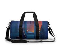 KLWQR Il y a un sac de voyage pour homme et femme avec compartiment à chaussures, poche humide, 45 cm/22,9 cm/22,9 cm, style 40, style 40, 45 cm/22,9 cm/22,9 cm, Style 40, 17.7in/9in/9in