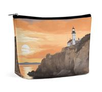 KLWQR Lighthouse Located by The Sea Trousse de maquillage pour sac à main, trousse de maquillage étanche avec fermeture éclair, trousse de toilette de voyage pour femme, style, taille unique, Style :,