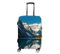 KLWQR Panorama of The Lake Louise Mountains Housse de bagage anti-poussière Housse de protection élastique pour valise de 48,3 à 81,3 cm, Style :, L