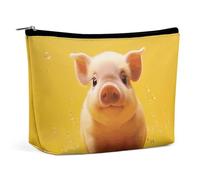 KLWQR Piggy Is Jumping Trousse de maquillage pour sac à main, trousse de maquillage étanche avec fermeture éclair, trousse de toilette de voyage pour femme, style, taille unique, Style :, Taille