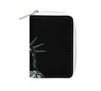 KLWQR Porte-cartes RFID pour femme - Joli petit portefeuille en cuir avec motif statue de la liberté - Étui de rangement avec fermeture éclair - Style : 16 x 11,5 cm, Style :, 16x11.5cm