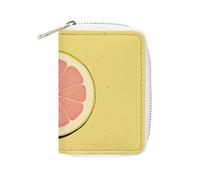 KLWQR Porte-cartes RFID pour femme - Joli petit portefeuille en cuir - Pamplemousse - Avec fermeture éclair - 16 x 11,5 cm, Style :, 16x11.5cm