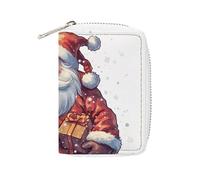 KLWQR Porte-cartes RFID pour femme - Joli petit portefeuille en cuir - Père Noël - Avec fermeture éclair - 16 x 11,5 cm, Style :, 16x11.5cm