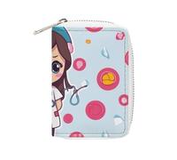 KLWQR Porte-cartes RFID pour femme - Joli petit portefeuille en cuir pour femme - Étui de rangement pour cartes d'infirmière avec fermeture éclair - Style : 16 x 11,5 cm, Style :, 16x11.5cm
