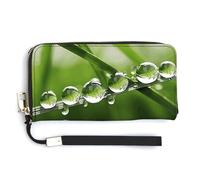KLWQR Portefeuille en cuir étanche avec fermeture éclair autour d'un groupe de gouttelettes d'eau, porte-cartes de crédit, sac à main pour femme, style, 20 x 10,5 cm, Style :, 20.0*10.5cm