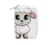 KLWQR Portefeuille RFID pour cartes de crédit pour femme mignon petit portefeuille en cuir pour dames étui de rangement de cartes d'agneau avec fermeture éclair, style, 16 x 11,5 cm, Style :,