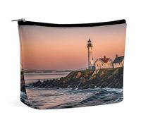 KLWQR Portland River Lighthouse Trousse de maquillage pour sac à main, trousse de maquillage étanche avec fermeture éclair, trousse de toilette de voyage pour femme, style, taille unique