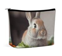 KLWQR Rabbit Is Eating Trousse de maquillage pour sac à main étanche avec fermeture éclair - Trousse de toilette de voyage pour femme - Style unique, Style :, Taille unique