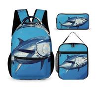 KLWQR Sac à dos coloré pour homme et femme - Léger et imperméable - Avec boîte à déjeuner, trousse à crayons, sac à dos de voyage pour ordinateur portable