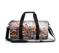 KLWQR Sac de sport en forme de confettis à pois pour homme et femme avec compartiment à chaussures, poche humide, 45 cm/22,9 cm/22,9 cm, style, 45 cm/22,9 cm/22,9 cm, Style :, 17.7in/9in/9in