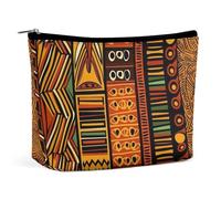 KLWQR Trousse de maquillage africaine à rayures pour sac à main, trousse de maquillage étanche avec fermeture éclair, trousse de toilette de voyage pour femme, style, taille unique