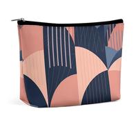 KLWQR Trousse de maquillage avec lignes de couleur pour sac à main, trousse de maquillage étanche avec fermeture éclair, trousse de toilette de voyage pour femme, style, taille unique, Style :, Taille