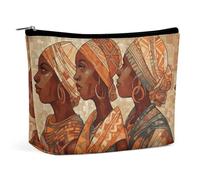 KLWQR Trousse de maquillage en poterie ethnique africaine pour sac à main, trousse de maquillage étanche avec fermeture éclair, trousse de toilette de voyage pour femmes, style, taille unique, Style