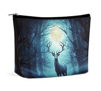 KLWQR Trousse de maquillage motif cerf clair de lune pour sac à main, trousse de maquillage étanche avec fermeture éclair, trousse de toilette de voyage pour femmes, style, taille unique, Style :,