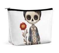 KLWQR Trousse de maquillage motif crâne de dessin animé pour sac à main, trousse de maquillage étanche avec fermeture éclair, trousse de toilette de voyage pour femme, style, taille unique, Style :,