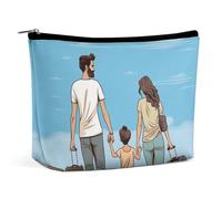 KLWQR Trousse de maquillage pour voyage en famille pour sac à main, trousse de maquillage étanche avec fermeture éclair, trousse de toilette de voyage pour femme, style, taille unique, Style :, Taille