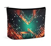 KLWQR Trousse de maquillage rouge et brillante pour sac à main, trousse de maquillage étanche avec fermeture éclair, trousse de toilette de voyage pour femmes, style, taille unique, Style :, Taille