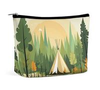 KLWQR Trousse de maquillage tipi pour sac à main, trousse de maquillage étanche avec fermeture éclair, trousse de toilette de voyage pour femme, style, taille unique