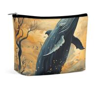 KLWQR Whale Trousse de maquillage pour sac à main étanche avec fermeture éclair - Trousse de toilette de voyage pour femme - Style unique, Style :, Taille unique