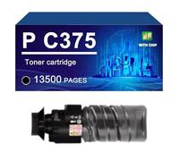 KLXFJ 842671 842672 842673 842674 Cartouche De Toner Compatible pour L'imprimante pour Ricoh P C375 P C375M P C370SF IM C320F, 13500 / 10000 Pages,Black-1 Pack