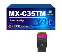 KLXFJ MX-C35T Cartouche De Toner Compatible avec L'imprimante pour Sharp MX-357F MX-C407P, Toner Haut Rendement MX-C35TB MX-C35TC MX-C35TM MX-C35TY,Magenta-1 Pack