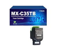KLXFJ MX-C35TB Cartouches De Toner Compatibles pour Sharp MX-C35TC MX-C35TY MX-C35TM. Compatible avec Les Imprimantes MX-C357F MX-C407P Toner Haut Rendement.,Black-1 Pack