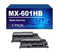KLXFJ MX601HB Réceptacle De Toner Usagé Compatible avec Les Imprimantes pour Sharp MX-2651 MX-3051 MX-3061 MX-3071 MX-3551 MX-3561 MX-3571 MX-4051 MX-4061 Et MX-4071,Black-2 Pack