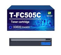 KLXFJ T-FC505C Cartouche De Toner Compatible avec Les Imprimantes pour Toshiba E-Studio 2000AC 2500AC 2505 3005 4505 5005 avec Puce Haut Rendement (38 400/33 600 Pages),Cyan-1 Pack