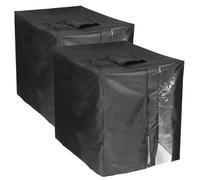 klxgMM 2 Pcs IBC Tote Cover Oxford Fabric Heavy Duty Waterproof Water Tank Cover with Transparent Window Protective Anti-Dust, Sun Protective Outdoor Rain Barrel 275 Gallon Water Tank