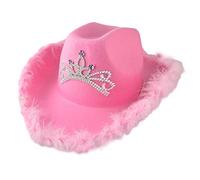 klxgMM Chapeau de cowboy clignotant la couronne cow-girl princesse chapeau de vacances costume fête
