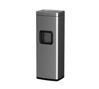 KLYDBMYT Corbeille à papier en acier inoxydable sur pied avec cendrier, poubelle à cigarettes, poubelle d'intérieur et d'extérieur avec seau intérieur