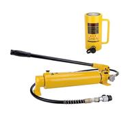 KLYDBMYT Cric avec Pompe Manuelle, vérin hydraulique, cric hydraulique 10T, Course 150 mm/6 po, cric à rétraction Automatique, pour l'acier et Autres Industries (cric 30T + Pompe Manuelle CP-700-2A)